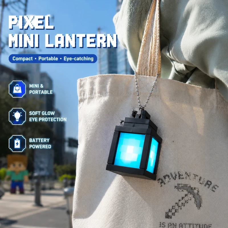 Pixel Lantern LED Keychain