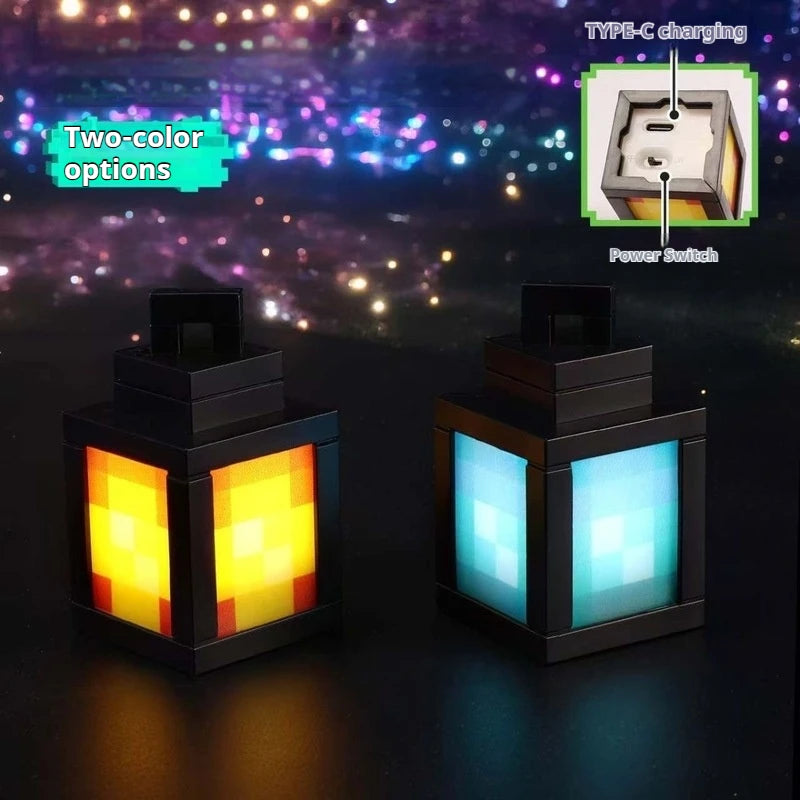 Pixel Lantern LED Keychain
