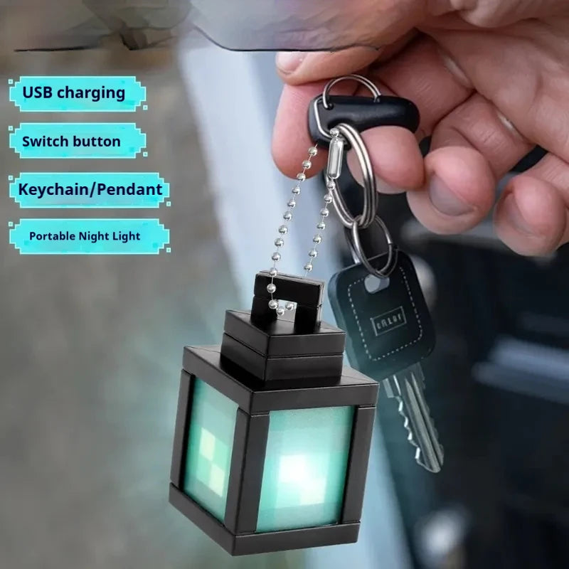 Pixel Lantern LED Keychain