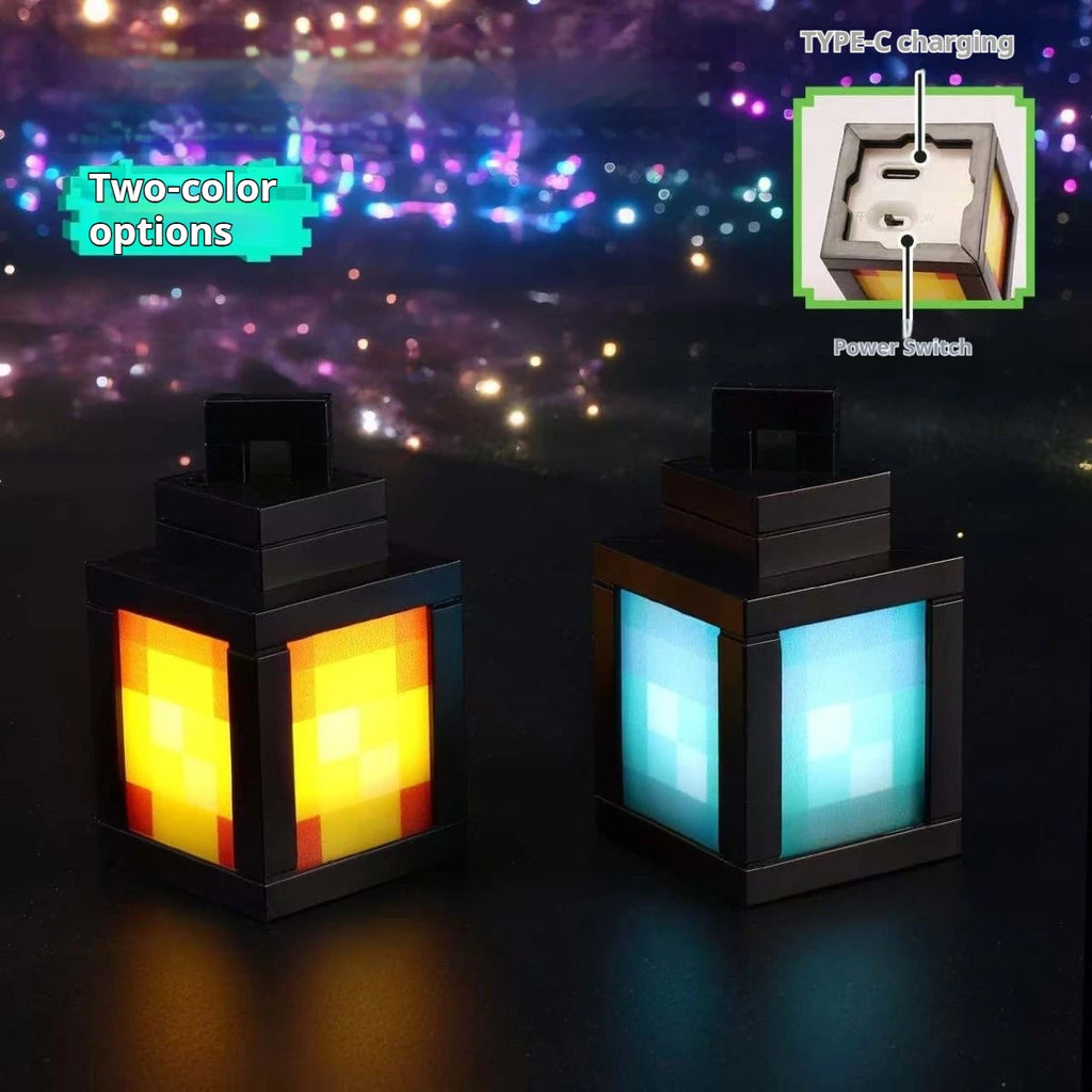 Pixel Lantern LED Keychain